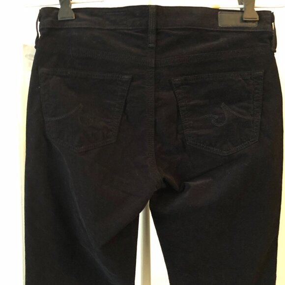 AG THE LEGGING ANKLE SUPER SKINNY BLACK STRETCH VELVET CORDUROY 25 NWOT - Picture 5 of 13